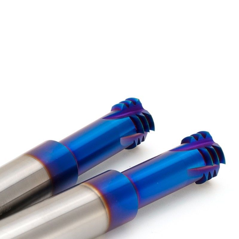 HRC68度スレッドエンドミールカット機 メトリック ISO 3歯 CNC加工用